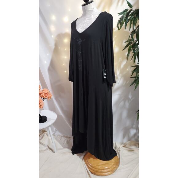 Torrid X Disney Her Universe Maleficent 2 Black Jersey Hi-Low Dress Size 3X NWT - Picture 6 of 15